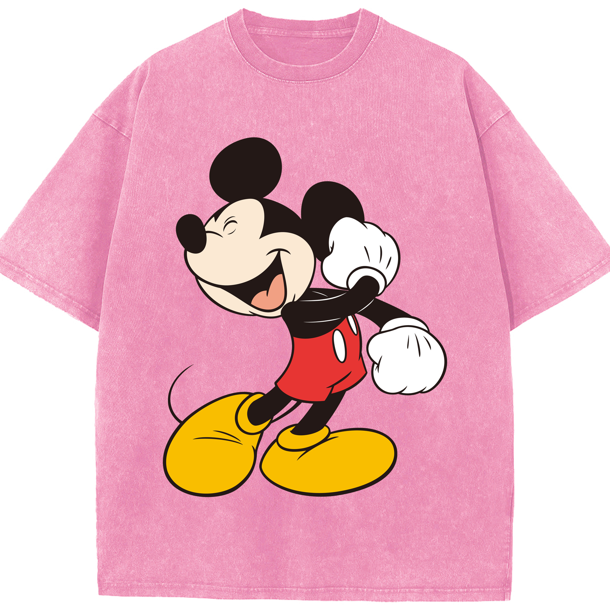 （画像用） ミッキーマウス Mickey Mouse 綿100% ヴィンテージ風 半袖Tシャツ（フロントプリント）